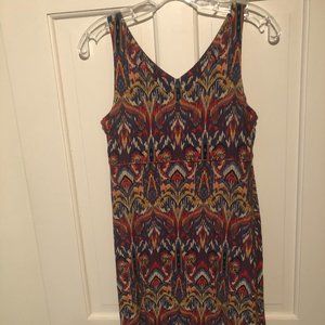 Athleta v-neck Santorini printed tank dress sz S